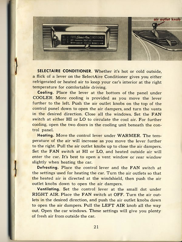 1956 Ford Owners Manual Page 2